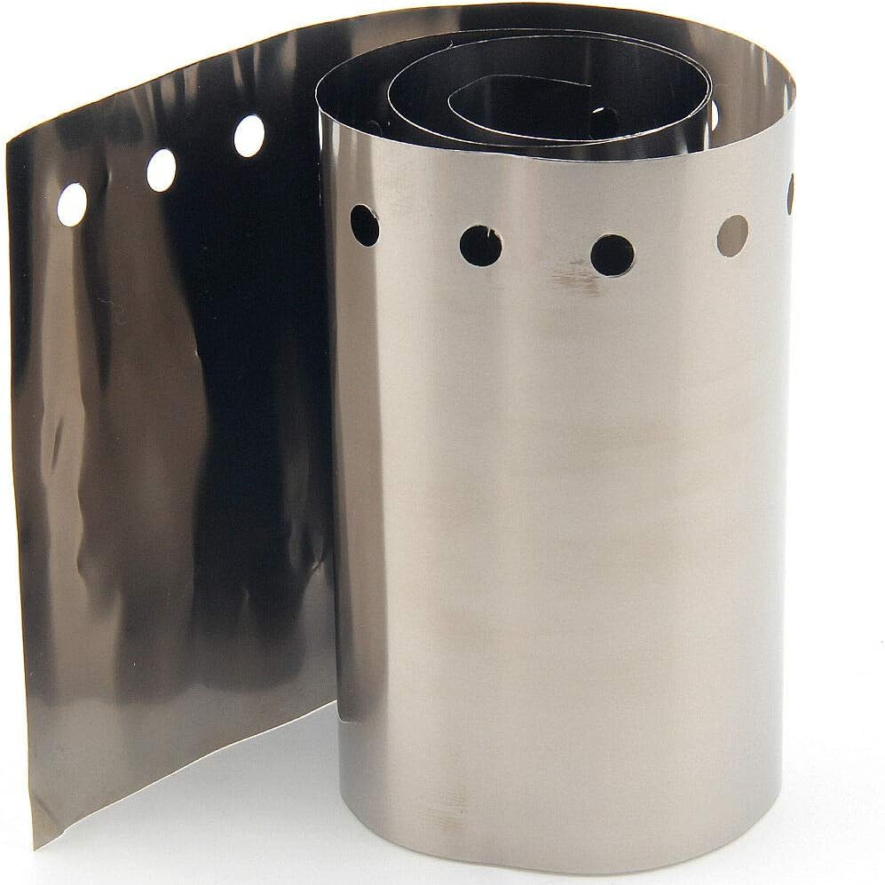 Metallic roll with cylindrical container on a white background