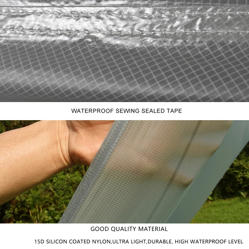 Waterproof sewing sealed tape with a person holding it, showing its texture and quality.