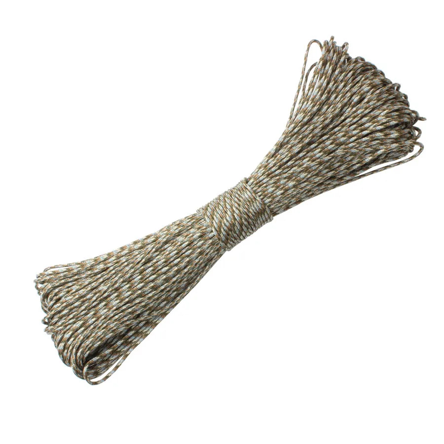 Bunch of thin, braided twine on a white background