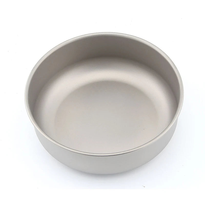 Metallic bowl on a white background