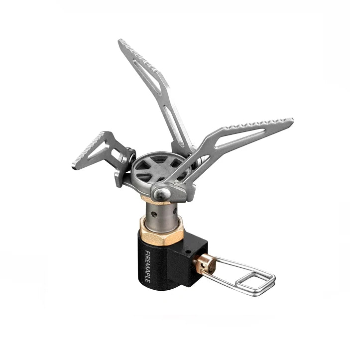 Portable camping stove with a visible brand logo on a white background