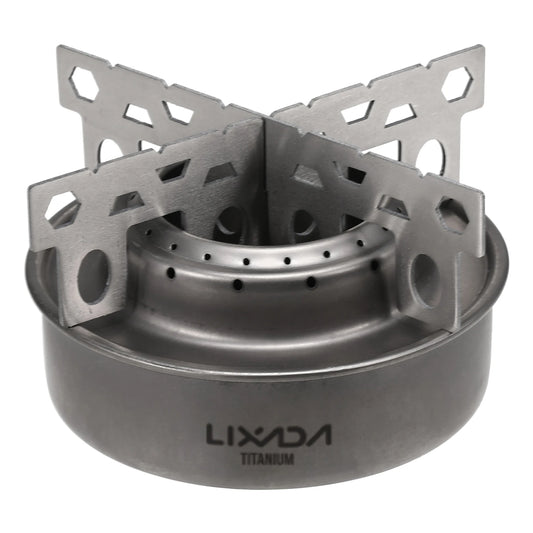 Lixada titanium stove on a white background