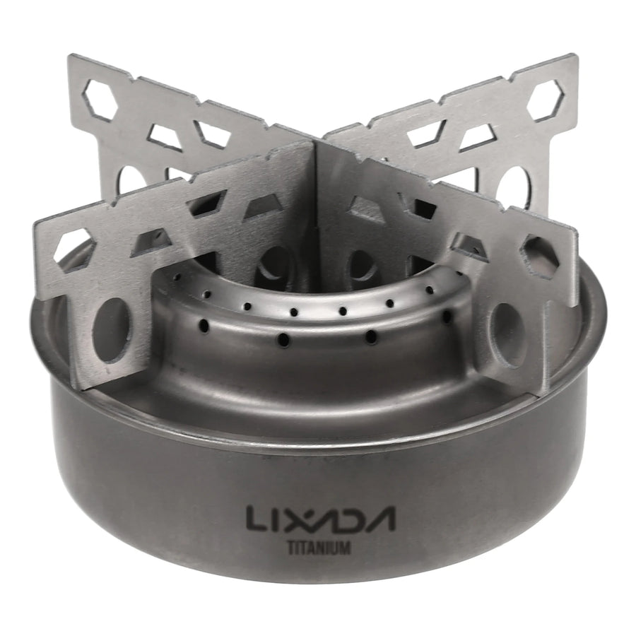 Lixada titanium stove on a white background