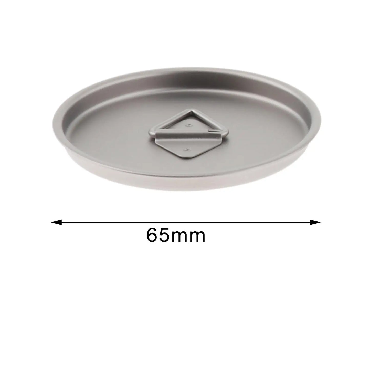 Metallic round object with a central feature and measurement label '65mm' on a white background