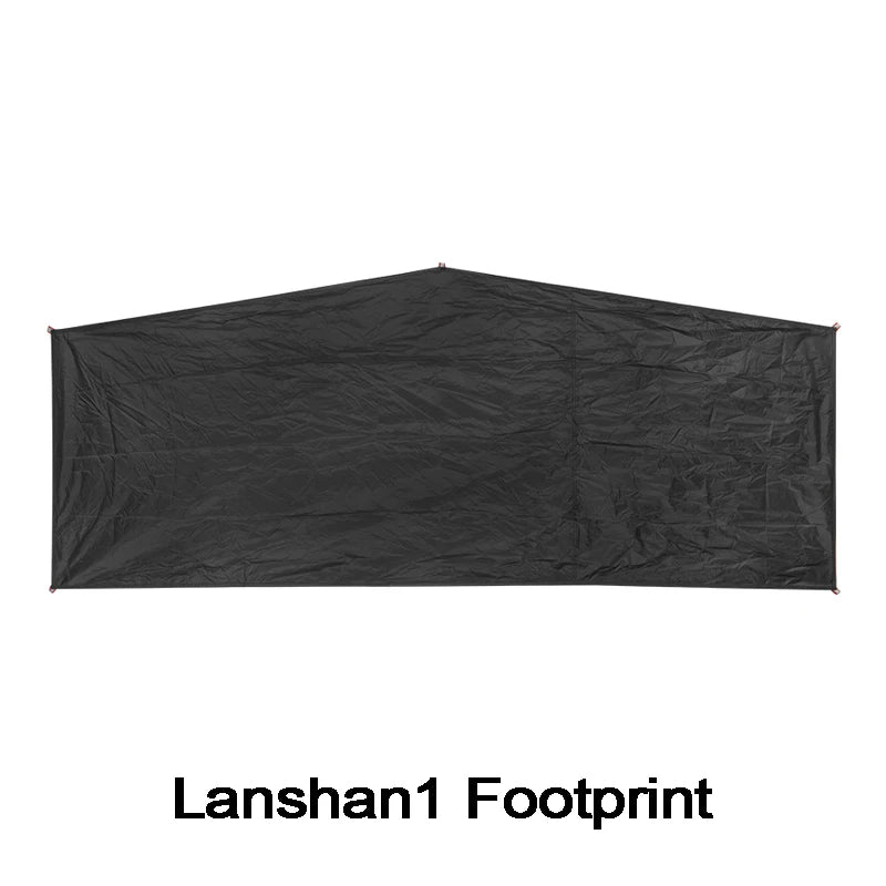 Black Lanshan1 Footprint on a white background