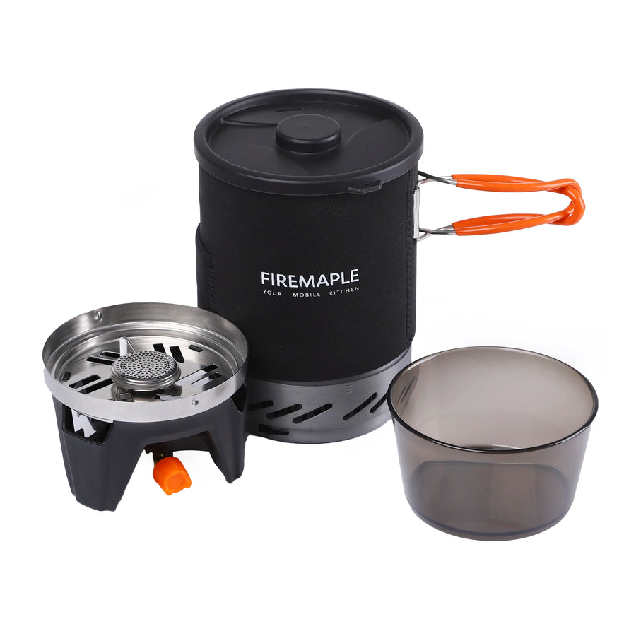 Firemaple portable stove with a cup on a white background