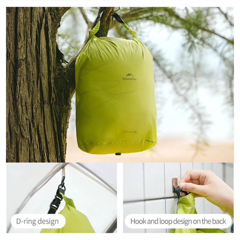 yellow bag hanging from a tree branch