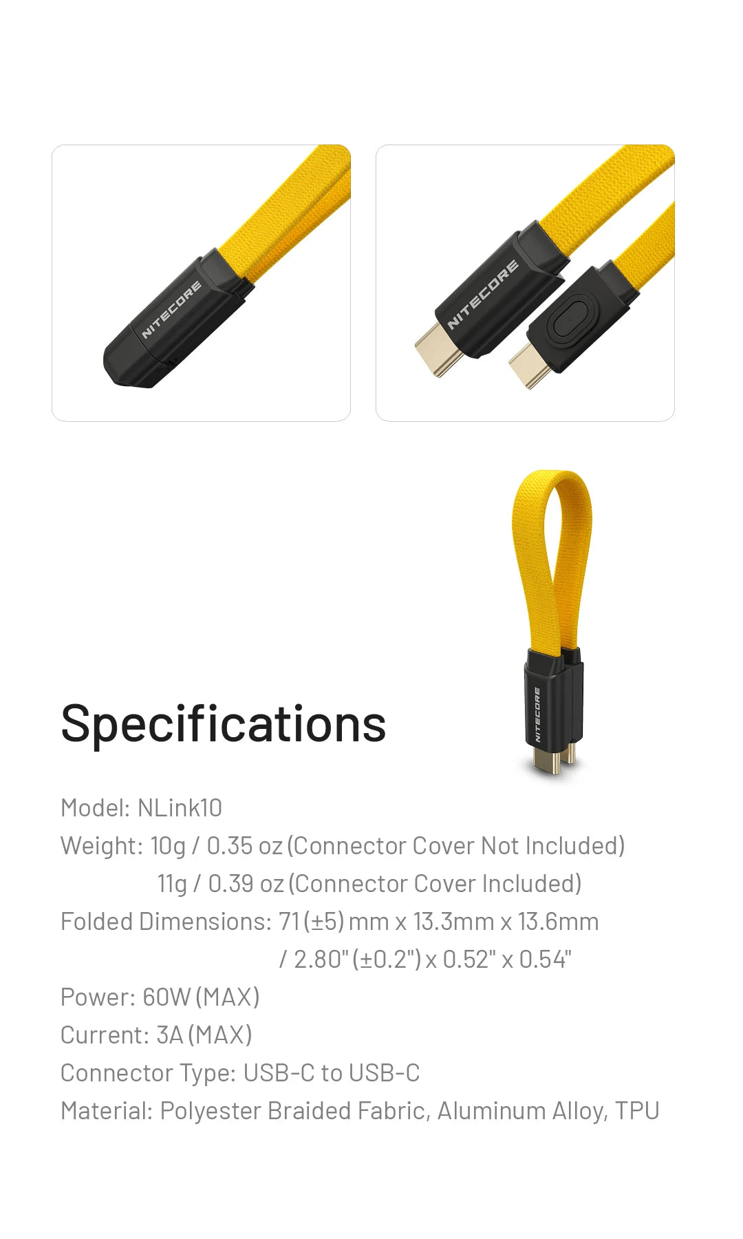 Nitecore USB-C Cable