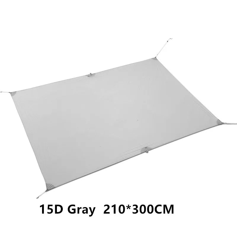 Gray tarp with dimensions 210*300CM on a white background