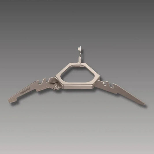 ASH Titanium Gas Canister Stand by Firemaple on a gray background