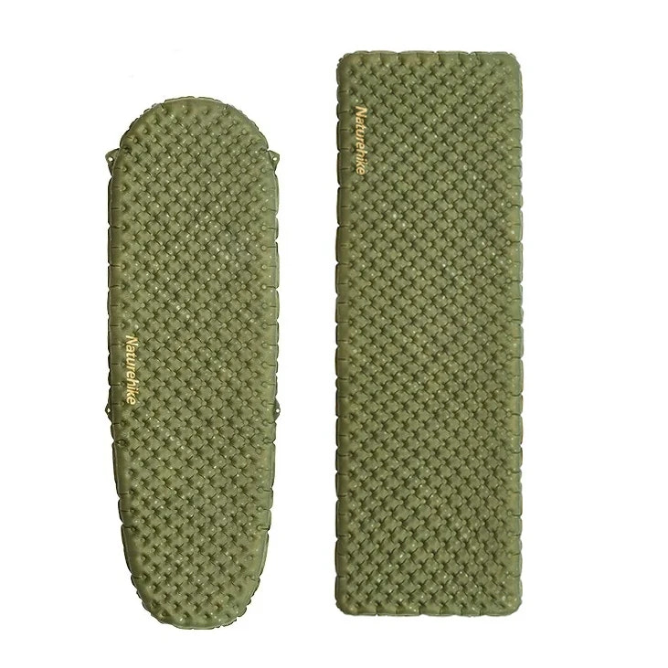 Two green textured products with 'Naturehike' branding on a white background