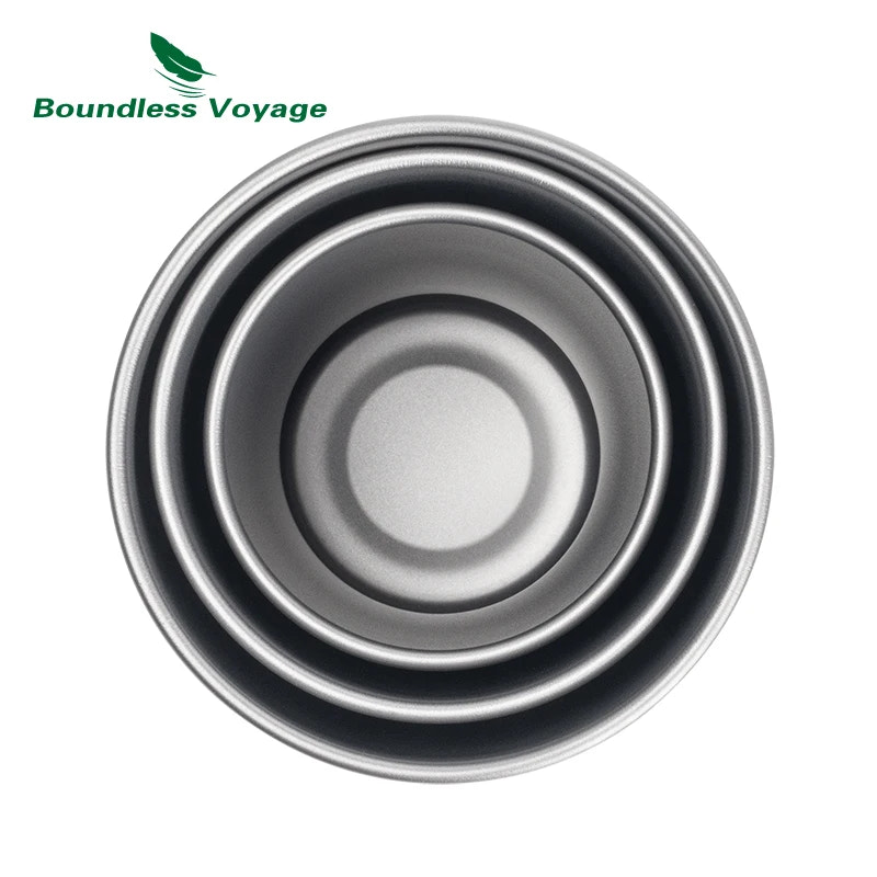 titanium mugs with 'Boundless Voyage' logo on a white background