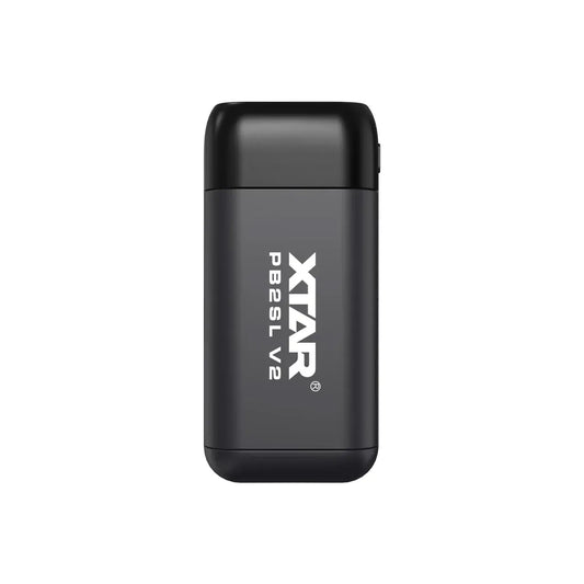 Black power bank with 'XTAR' branding on a white background