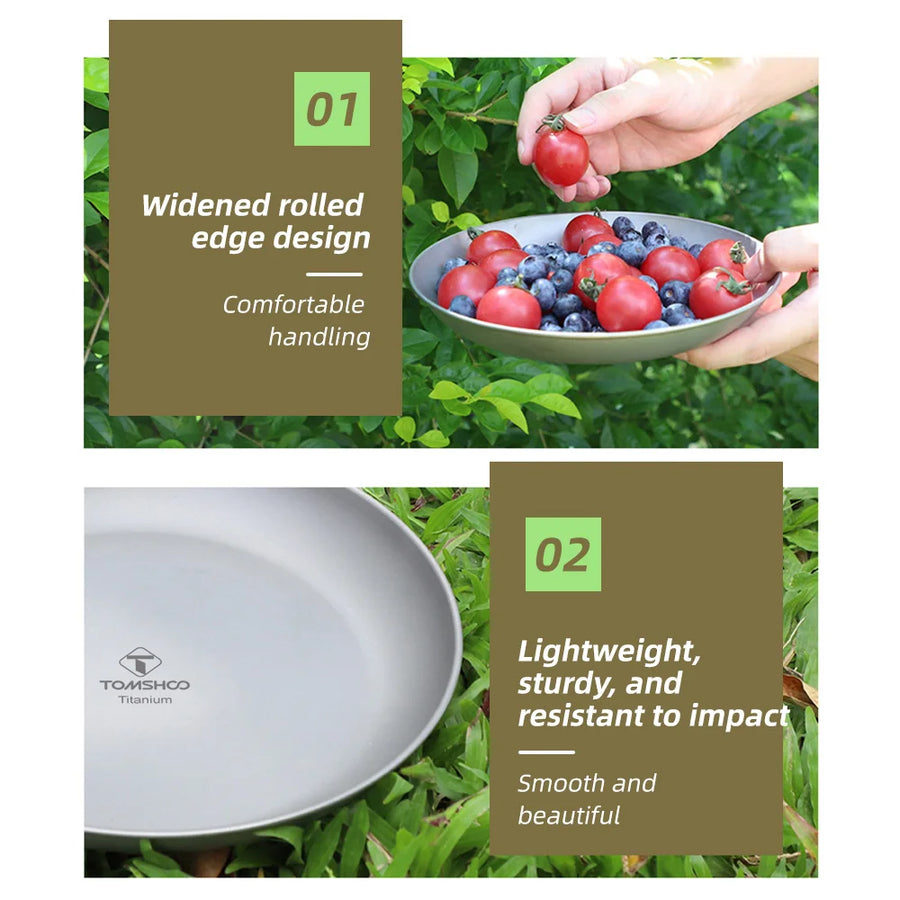 Bowl with widened rolled edge design holding fruits, with text on greenery background