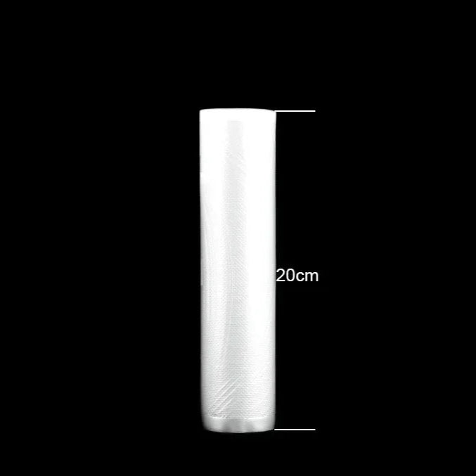 White cylindrical object with measurement label on a black background