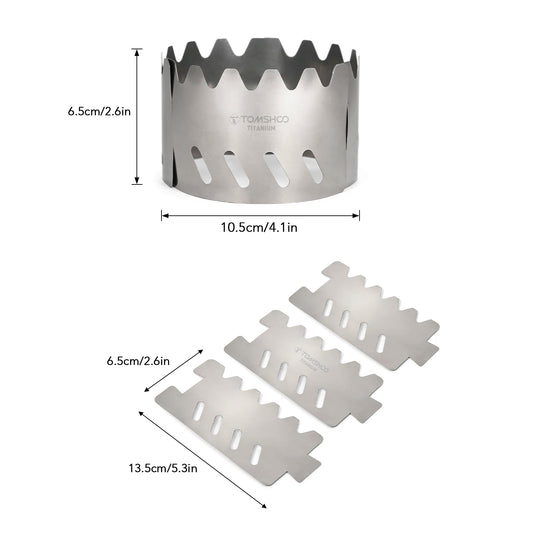 Metal fire ring with dimensions on a white background