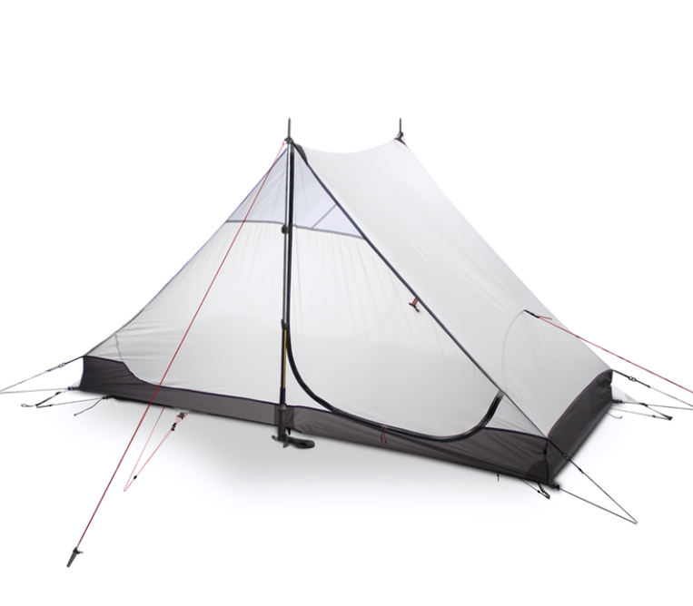 Single-person tent inner with mesh wall on a white background
