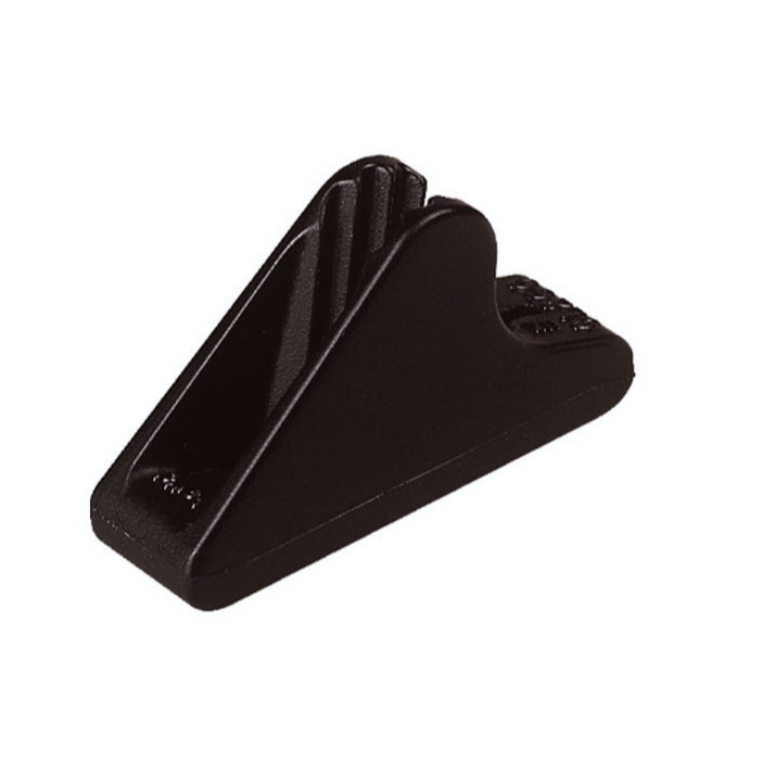 Black wedge-shaped object on a white background