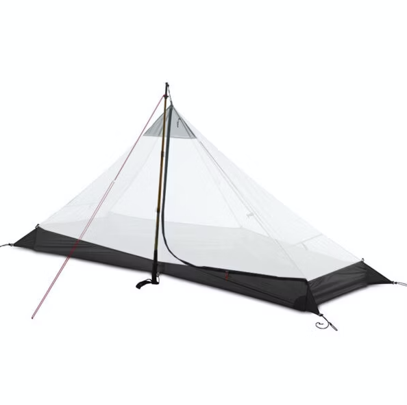Black and white tent inner on a white background