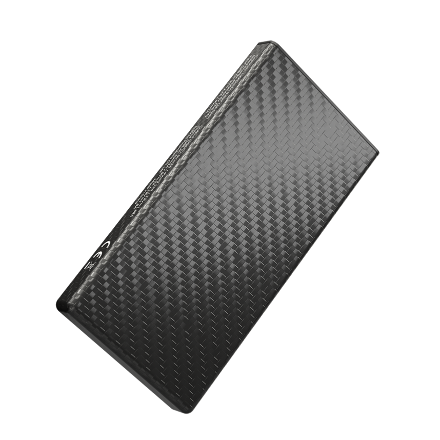 Carbon fiber wallet on a white background