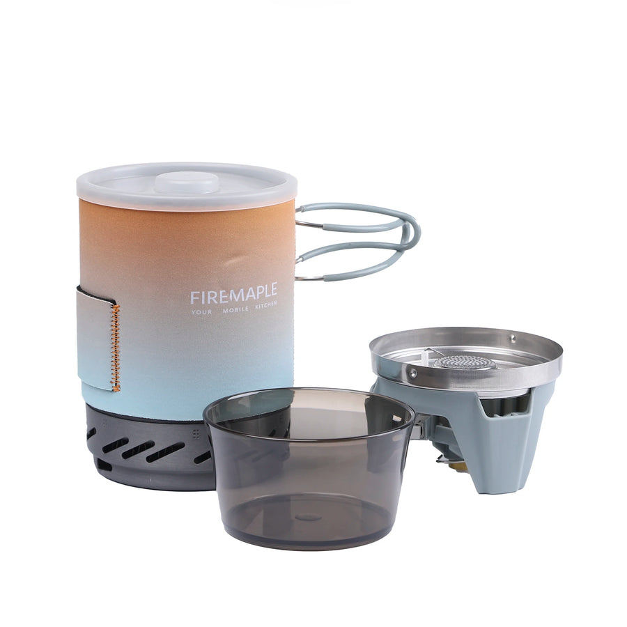 Firemaple camping stove with accessories on a white background