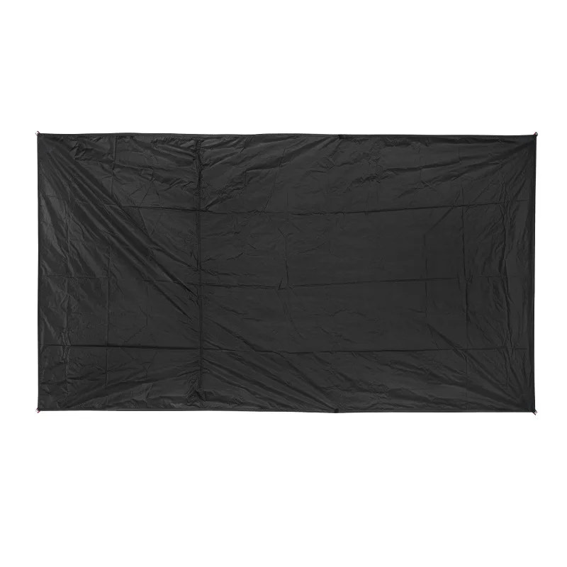 Black fabric sheet on a white background