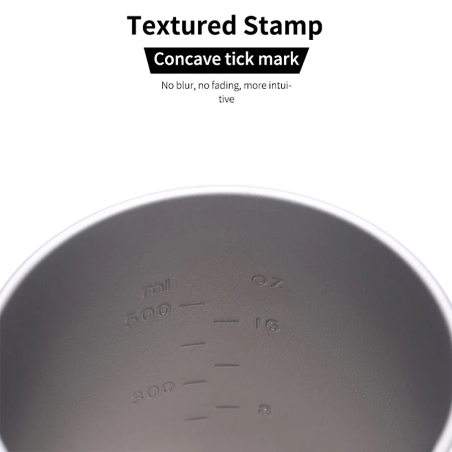 Textured stamp with concave tick mark on a gray background