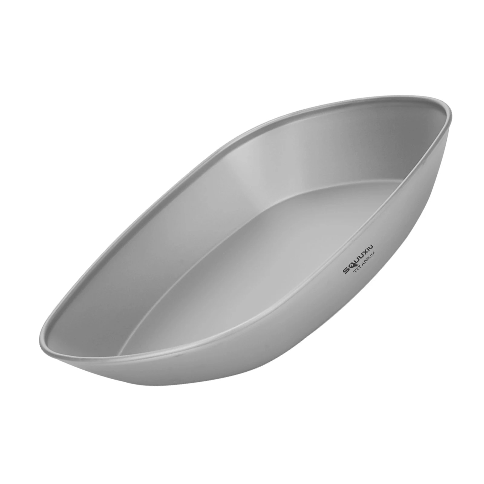 Titanium plate with a brand logo on a white background