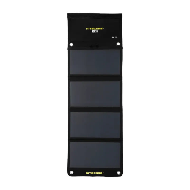 Nitecore solar panel with four panels on a white background