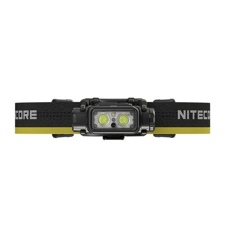 Nitecore headlamp with visible branding on a white background