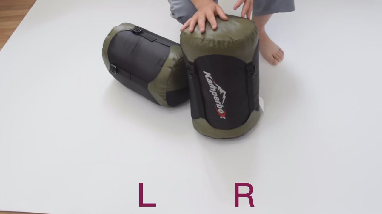 demonstration of Kamperbox sleeping bag