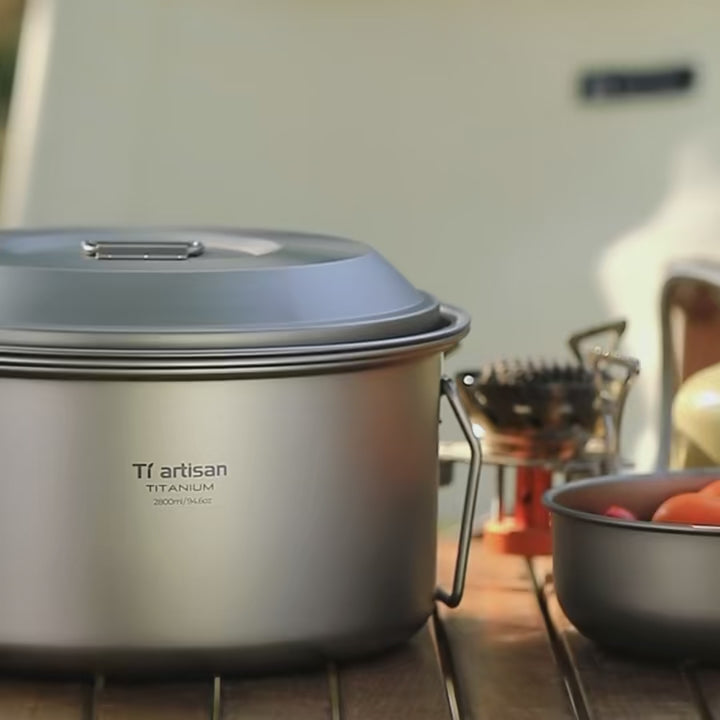 Ti artisan Titanium Pots with Steam Tray