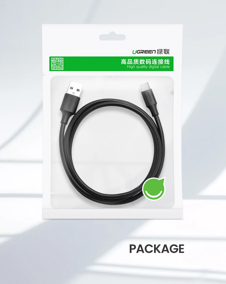 Ugreen USB cable packaging on a white background
