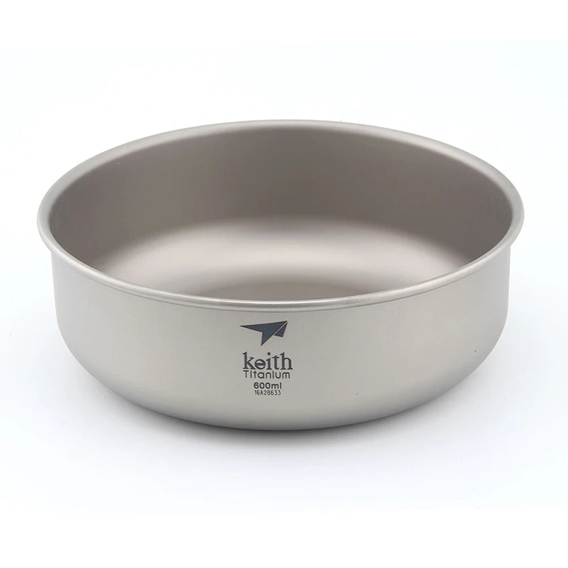 Titanium bowl with 'Keith Titanium' branding on a white background