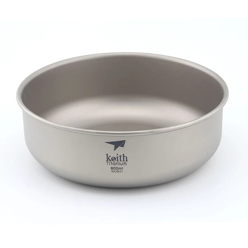 Titanium bowl with 'Keith Titanium' branding on a white background