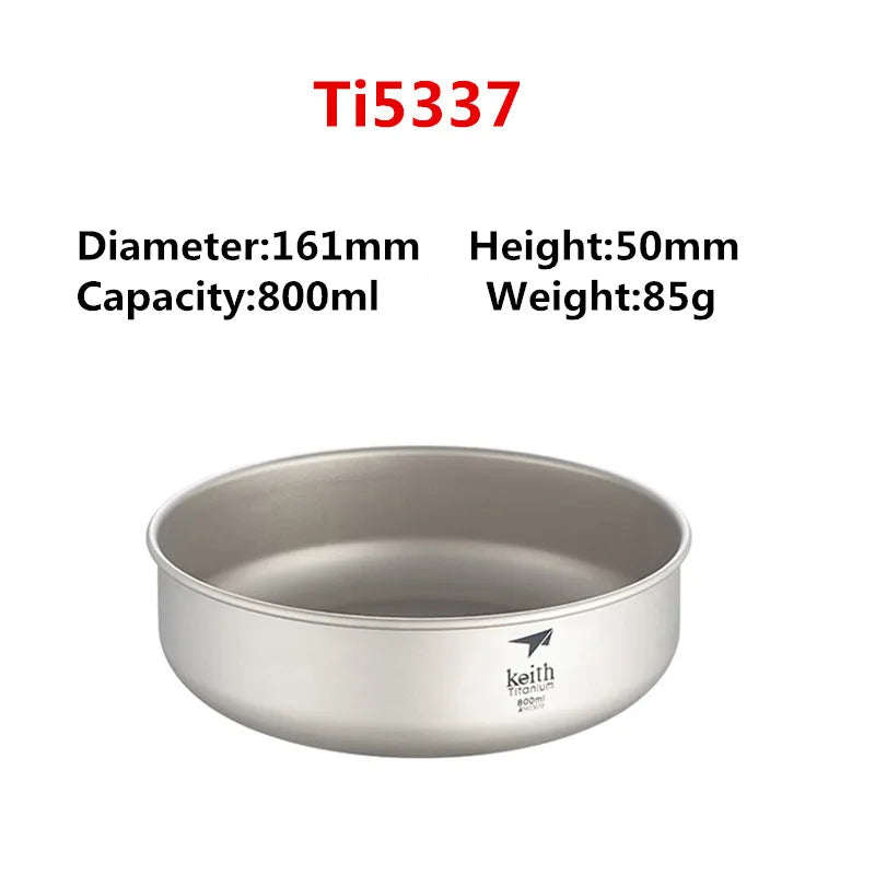 Metallic bowl with specifications on a white background