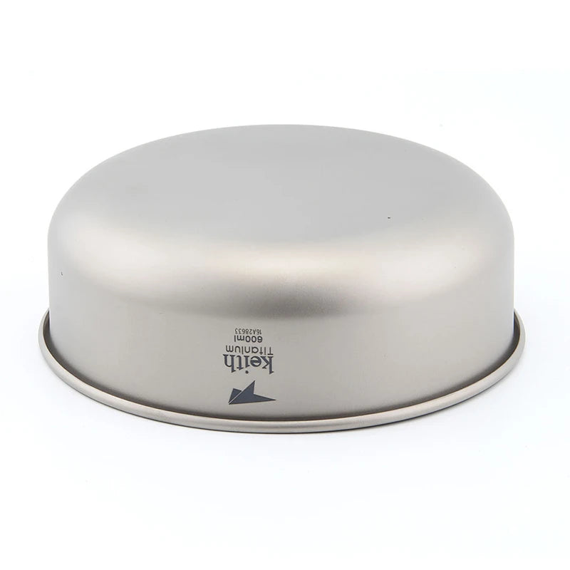 Titanium dome-shaped container with a brand logo on a white background