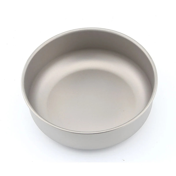 Metallic bowl on a white background