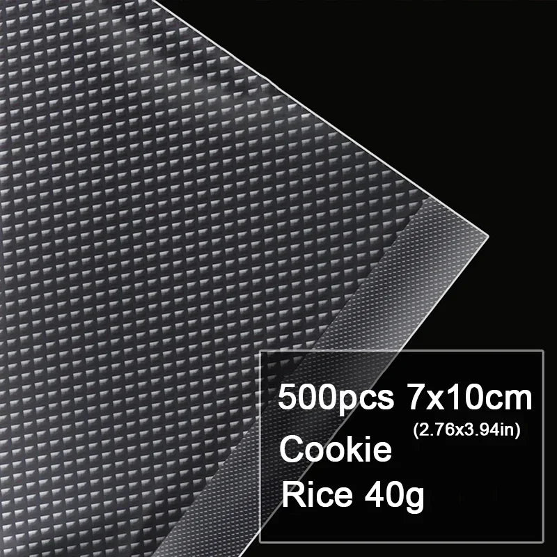 Black textured paper sheet with dimensions and weight information on a black background