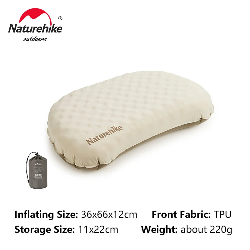 Inflatable pillow with Naturehike branding on a white background