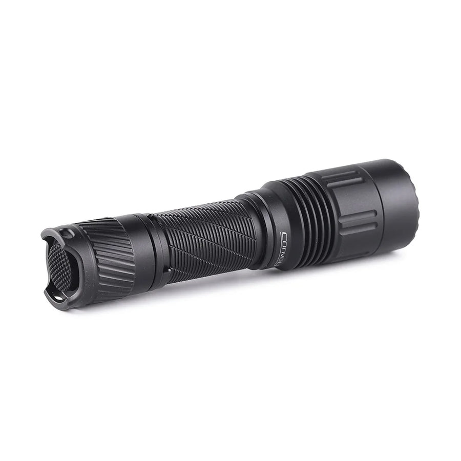 Black flashlight on a white background