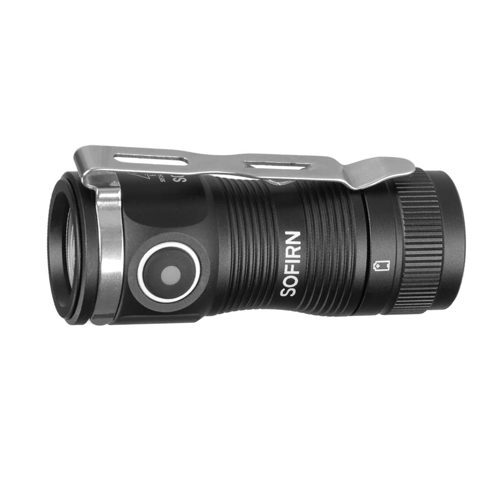 Black flashlight with SOFIIN branding on a white background