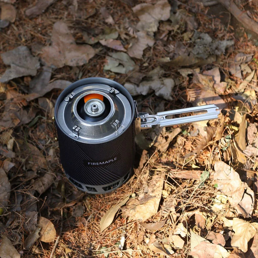 Firemaple portable stove on a leafy ground