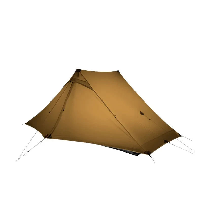 Brown tent on a white background