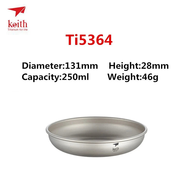 Keith titanium bowl with specifications on a white background