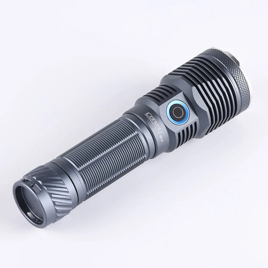 Convoy M21F flashlight on a white background