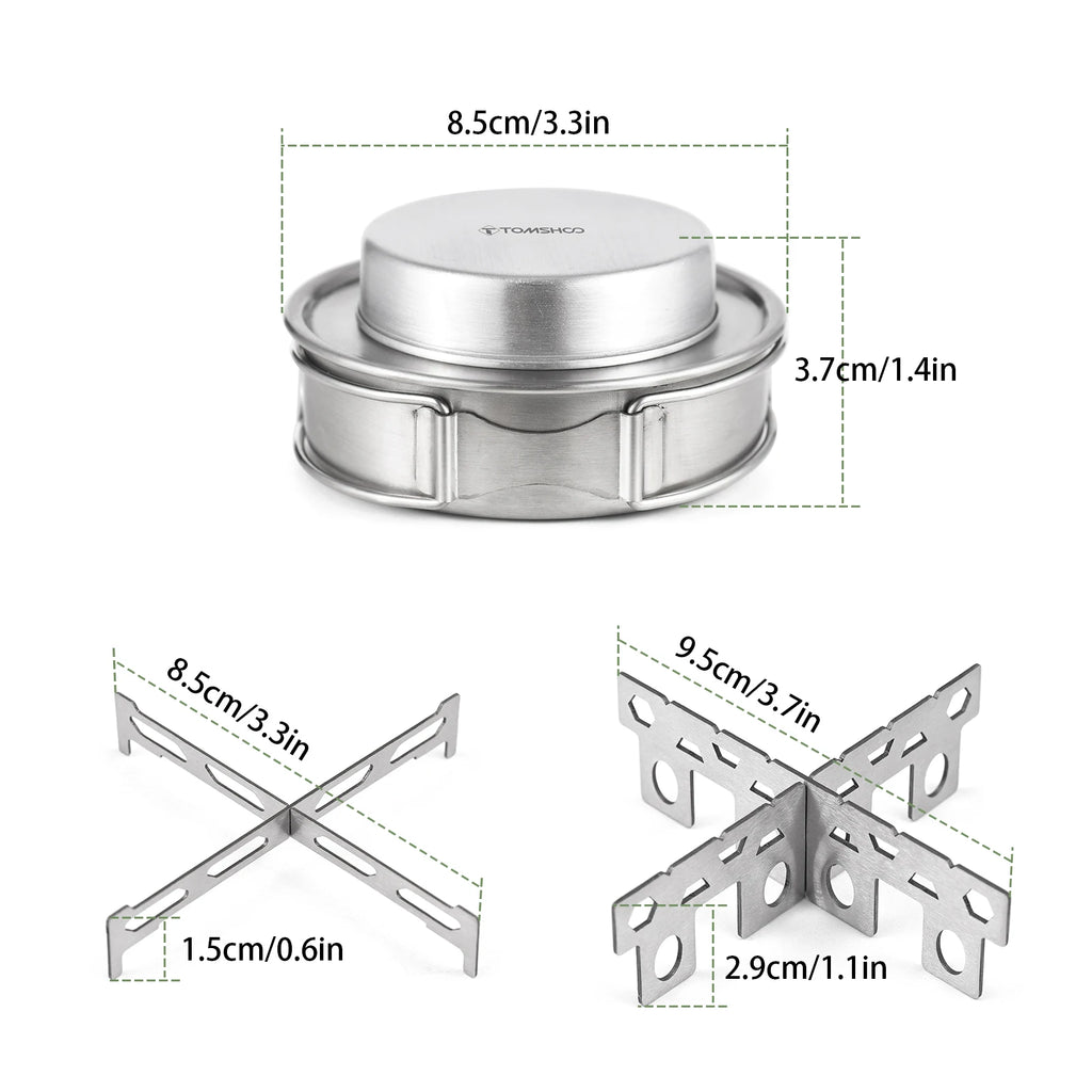 Tomshoo Alcohol Stove Stainless Steel