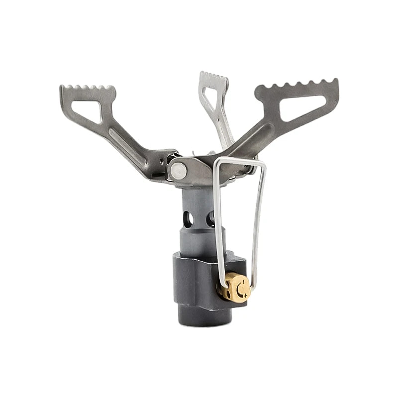 Portable camping stove on a white background