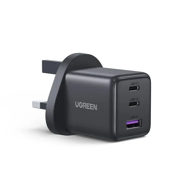 UGREEN power adapter with multiple USB ports on a white background