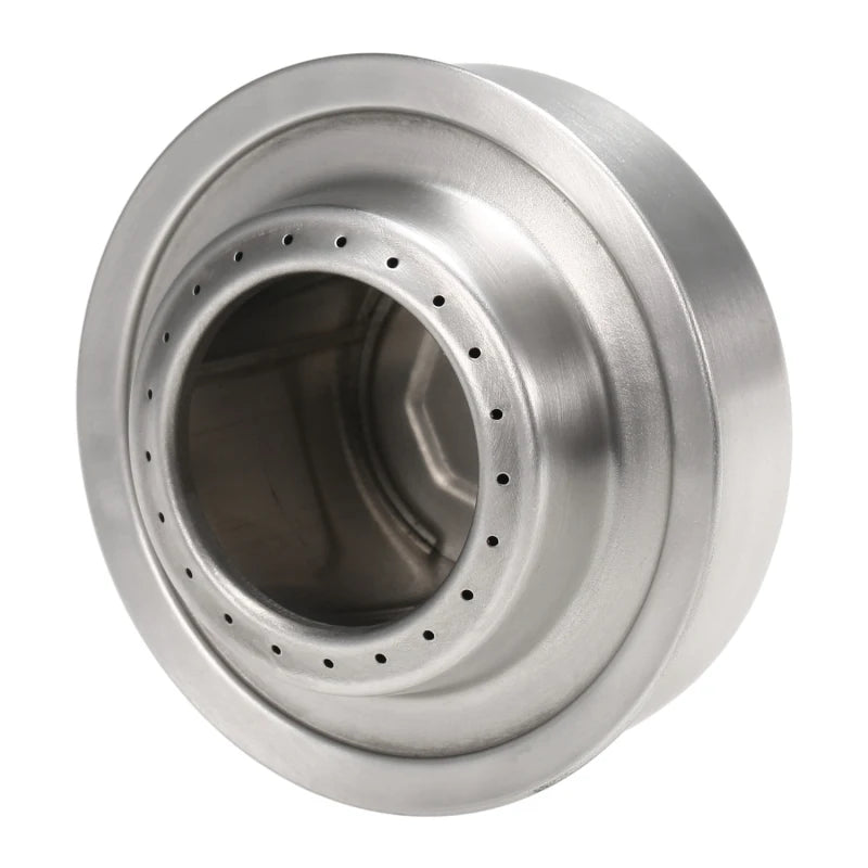 Metallic alcohol burner on a white background